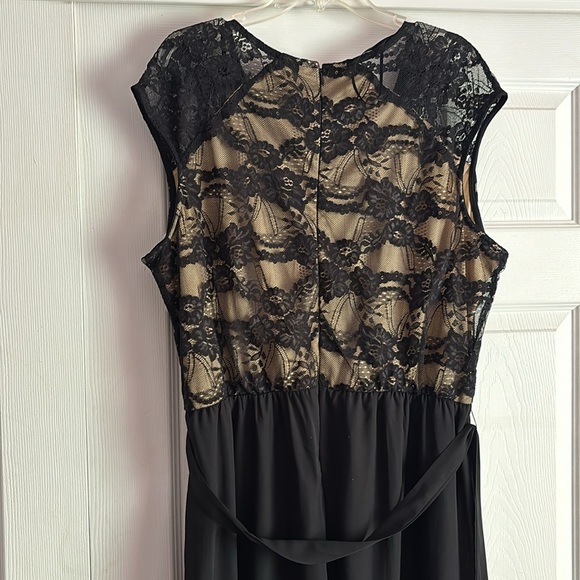 Worthington Floral Lace Bodice Black Jumpsuit Size XXL - Picture 6 of 6